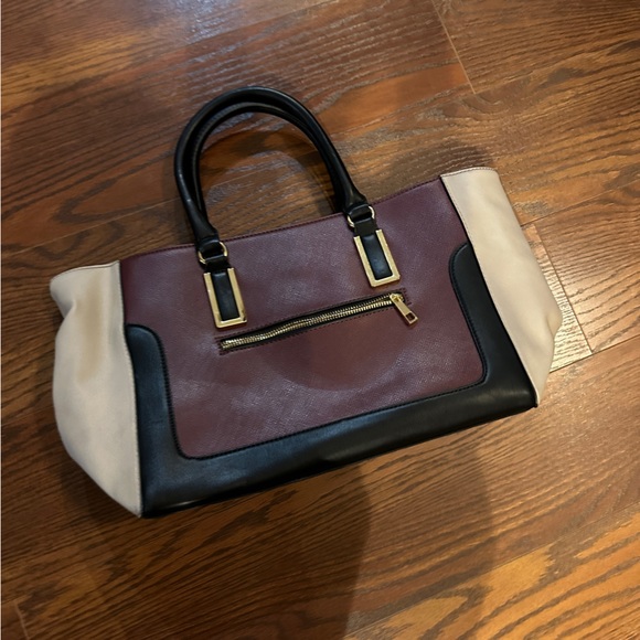 Burgundy Faux Leather Bag - Picture 1 of 5